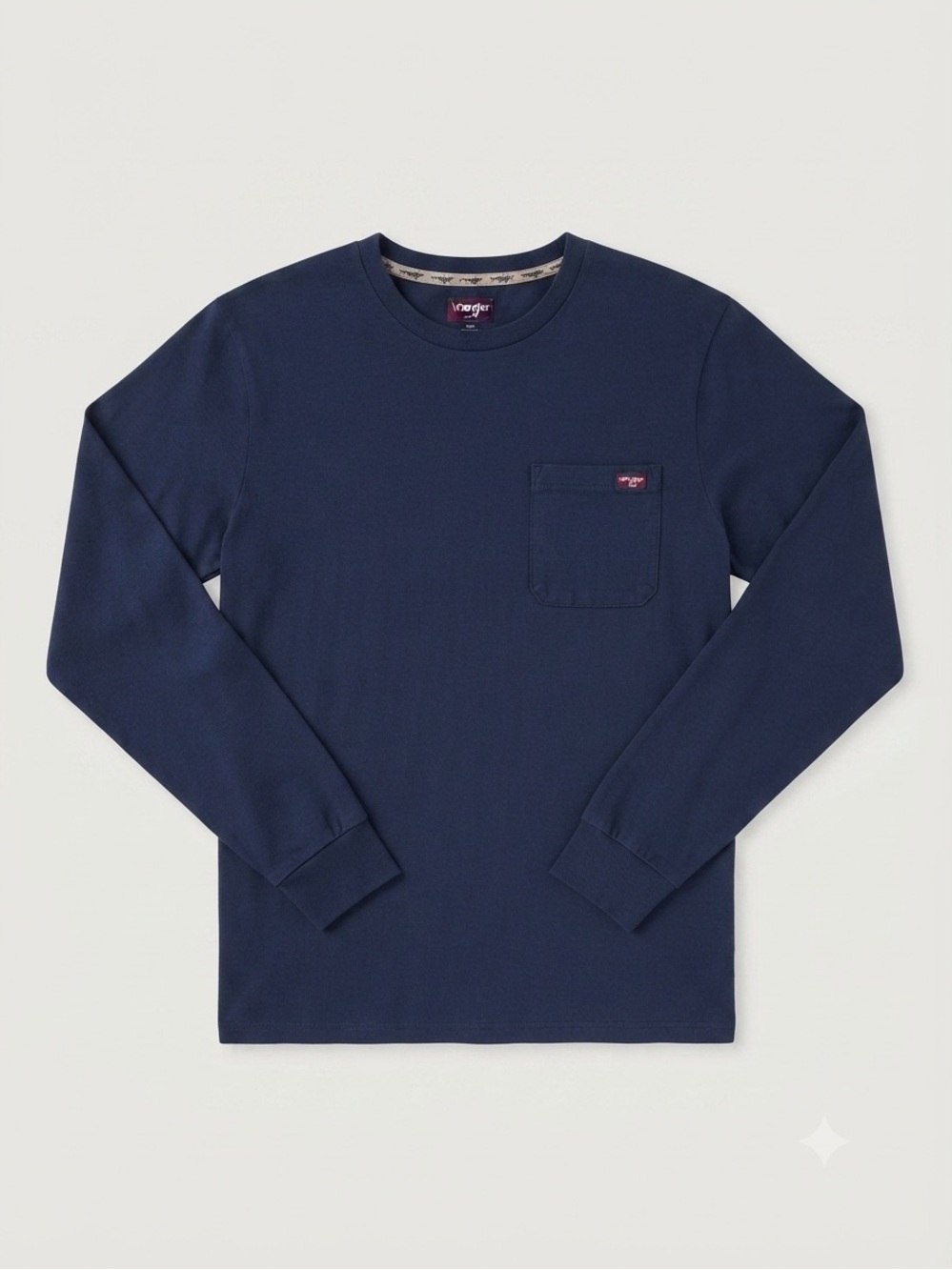 Wrangler Navy Blue Long Sleeve Pocket T-Shirt Men's